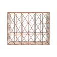 Vertex Copper Finish Cross Design Wire Basket