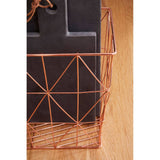 Vertex Copper Finish Cross Design Wire Basket