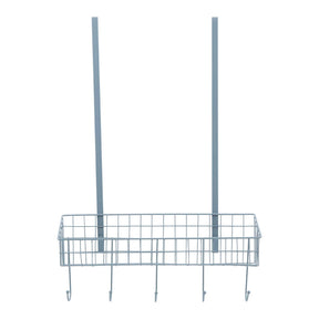 Over The Door Grey Finish Hanger Shelf