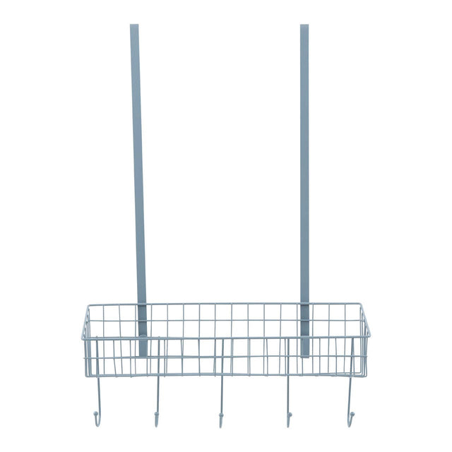 Over The Door Grey Finish Hanger Shelf