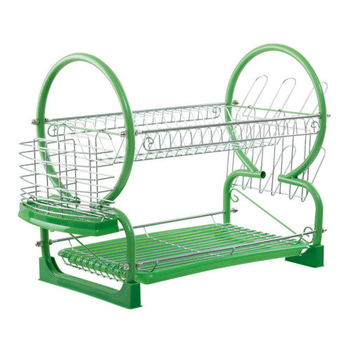 Laurie Two Tier Green Dish Drainer