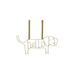 Kirby Gold Finish Sausage Dog Hanger