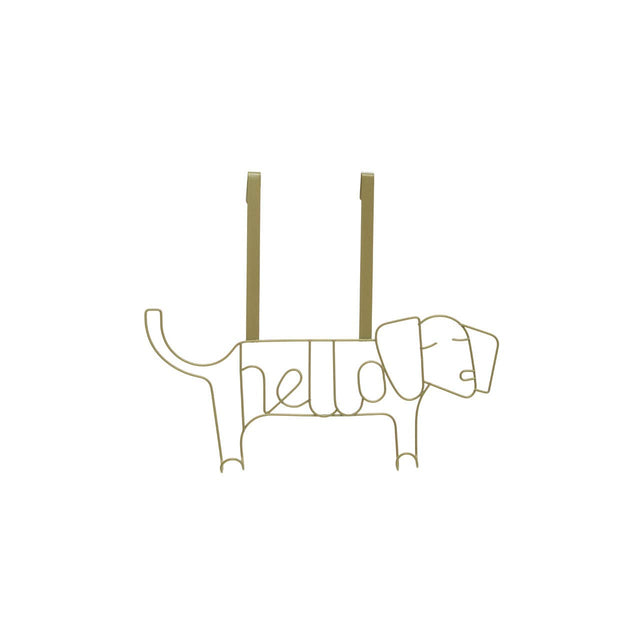 Kirby Gold Finish Sausage Dog Hanger
