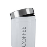 White Enamel Tea Coffee and Sugar Set