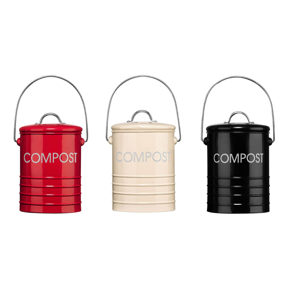 Black Compost Bin with Handle