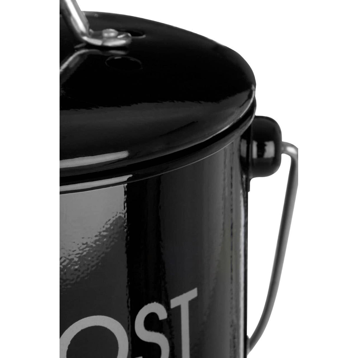 Black Compost Bin with Handle