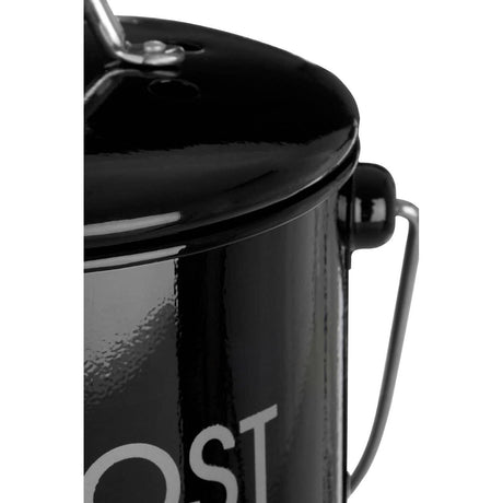 Black Compost Bin with Handle