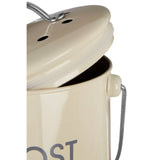 Cream Compost Bin with Handle