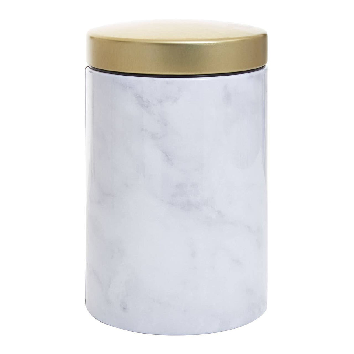 5Pc White Marble Effect Storage Set