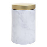 5Pc White Marble Effect Storage Set