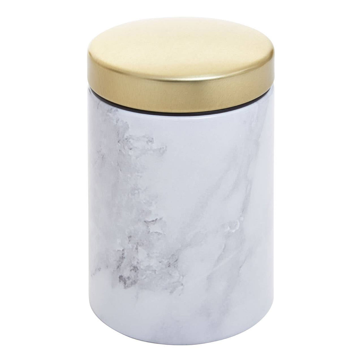5Pc White Marble Effect Storage Set