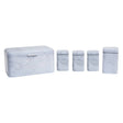 White Marble Effect Storage Set