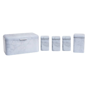 White Marble Effect Storage Set