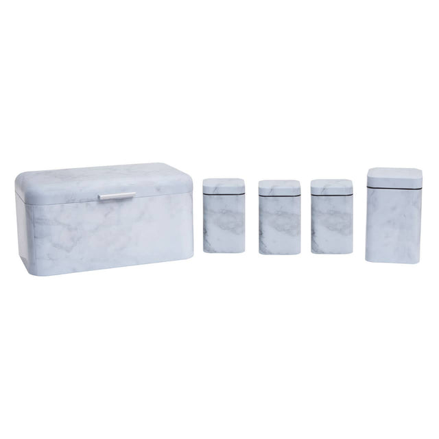 White Marble Effect Storage Set