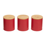 Set Of Three Alton Red Cannisters
