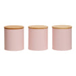 Set Of Three Alton Pink Cannisters