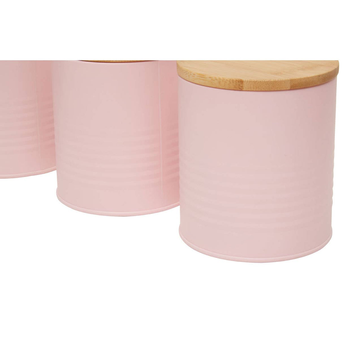 Set Of Three Alton Pink Cannisters