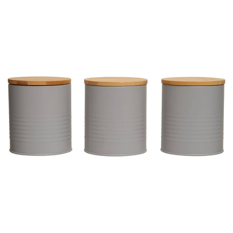 Set Of Three Alton Grey Cannisters