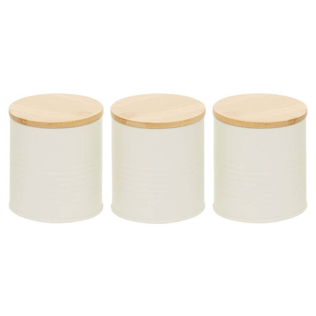 Set Of Three Alton Cream Cannisters