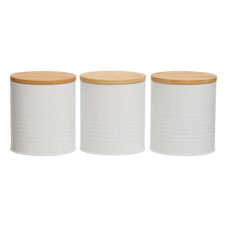 Set Of Three Alton White Cannisters
