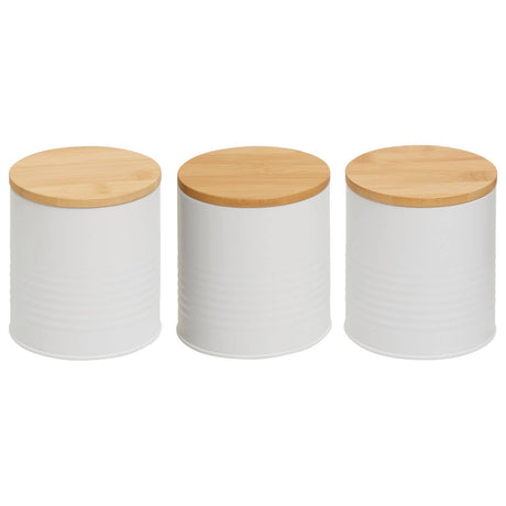 Set Of Three Alton White Cannisters