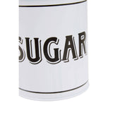 Grocer White Metal Sugar Canister
