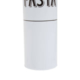Grocer White Metal Pasta Canister