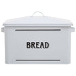 Grocer White Metal Bread Bin