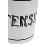 Grocer White Metal Utensil Holder