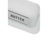 Grocer White Metal Butter Dish