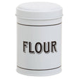 Grocer White Metal Flour Shaker