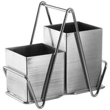 Stainless Steel 2 Compartment Cutlery Caddy
