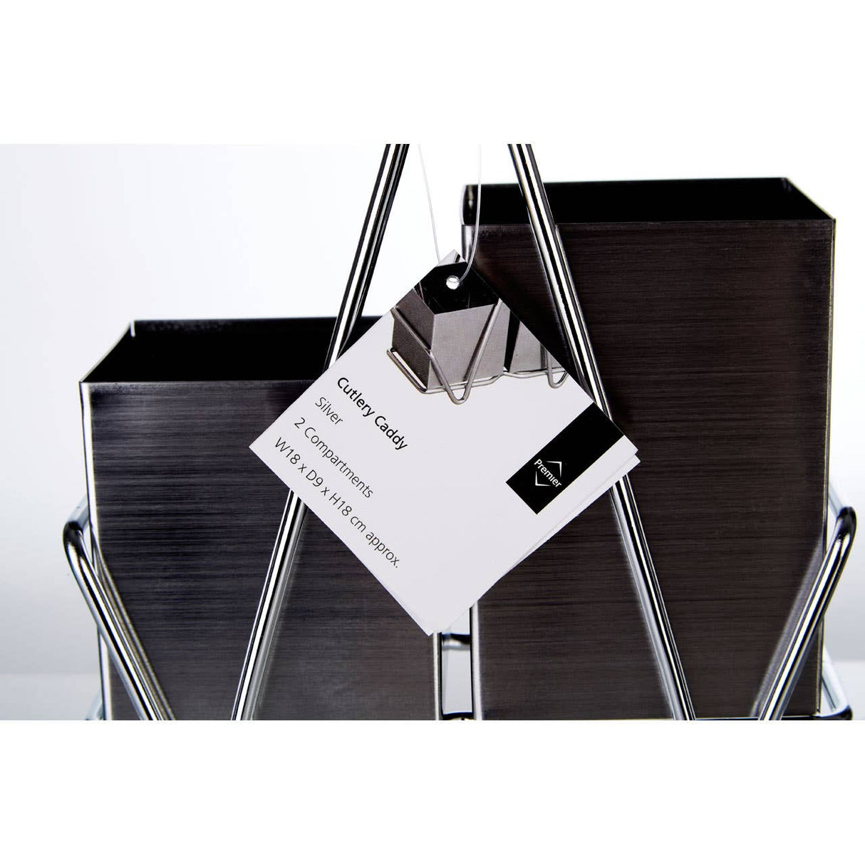 Stainless Steel 2 Compartment Cutlery Caddy
