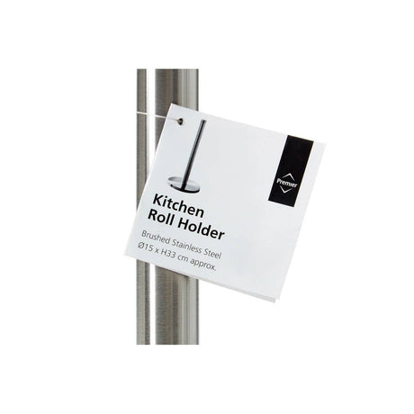 Brushed Stainless Steel Kitchen Roll Holder