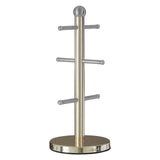 Hirano 6 Cup Gold Finish Mug Tree