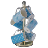 Hirano 6 Cup Gold Finish Mug Tree