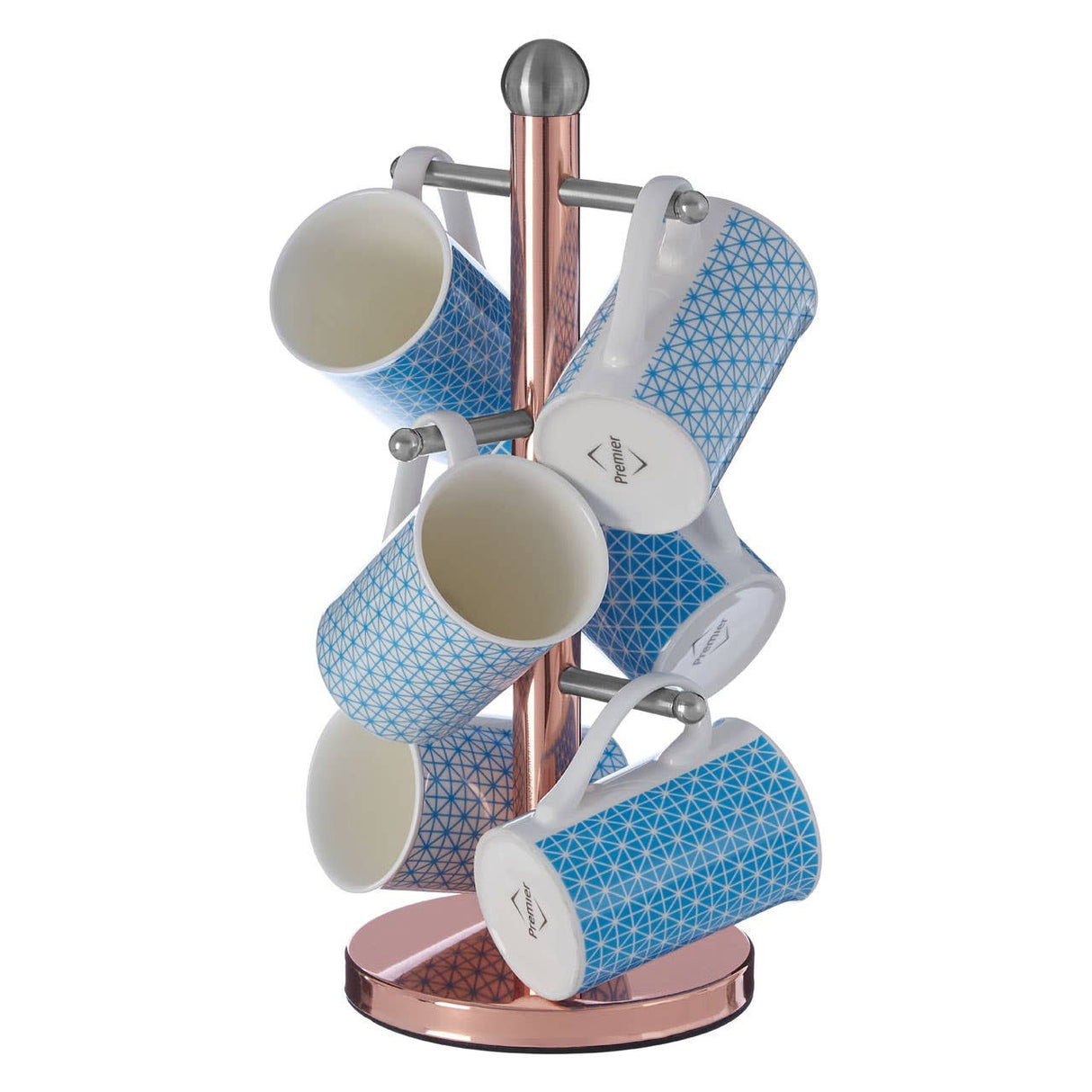 Hirano 6 Cup Copper Finish Mug Tree