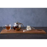 650ml Grey Stainless Steel And Glass Teapot