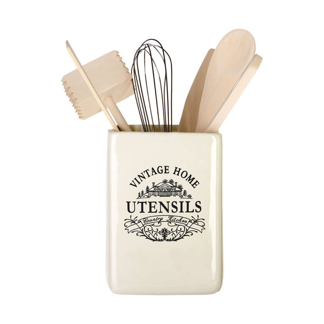 Vintage Home Ceramic Utensil Holder