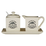 Vintage Square Sugar And Milk Set