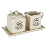 Vintage Square Sugar And Milk Set