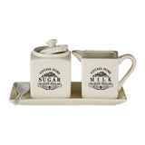 Vintage Square Sugar And Milk Set
