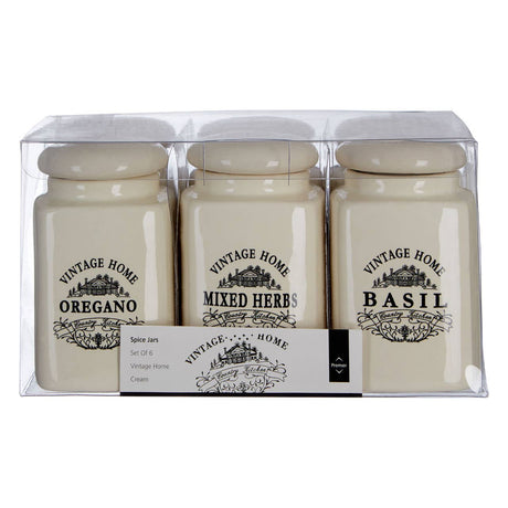 Set of 6 Vintage Home Jars