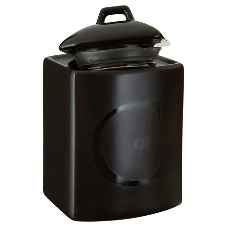 Black Text Coffee Jar