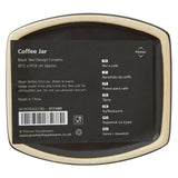 Black Text Coffee Jar