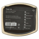 Black Text Sugar Jar
