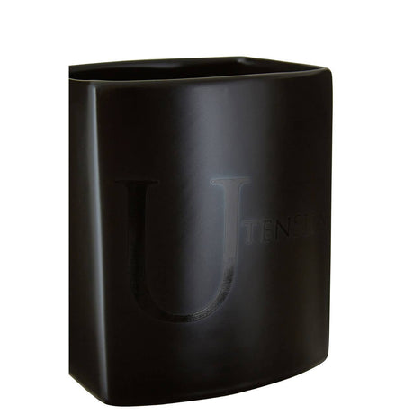 Black Text Utensil Jar