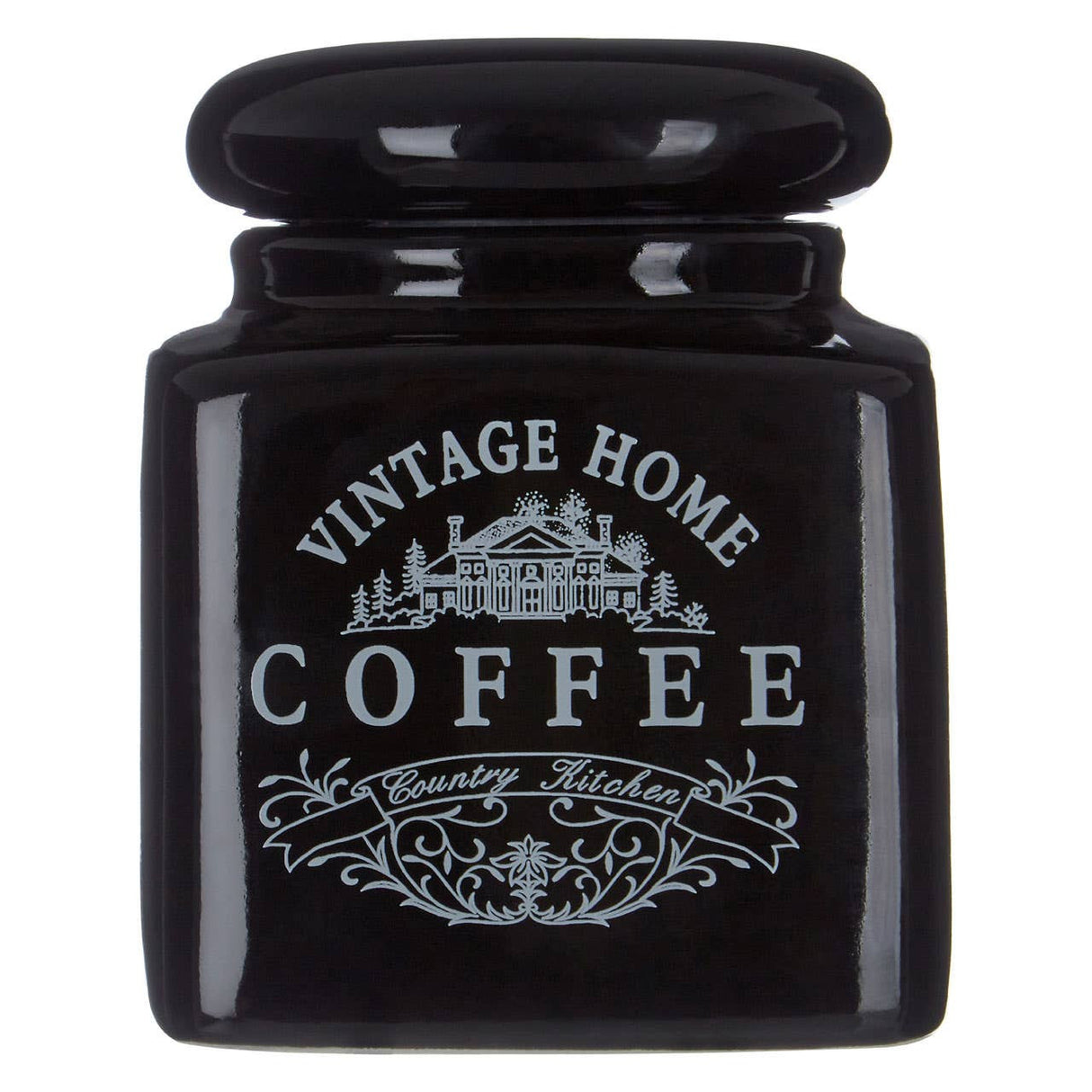 Vintage Home Square Black Coffee Jar