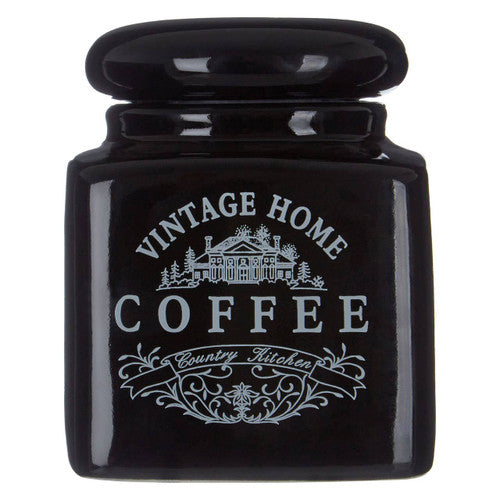 Vintage Home Square Black Coffee Jar