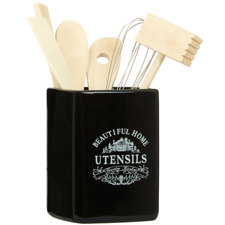 Vintage Home Black Edition Utensil Jar